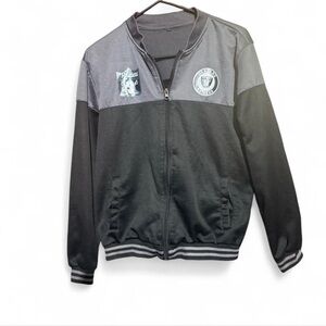 Men's Black and Gray Bomber Jacket